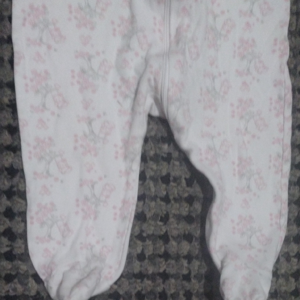 Gerber Pink and White Bear Swinging Footie One Piece​ - Picture 6 of 6